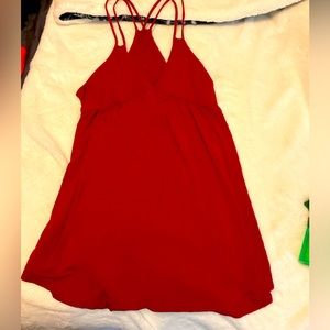 Red flowy tank top / mini dress